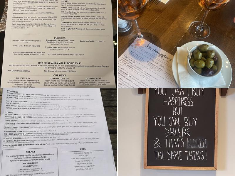 The Smugglers Rest Menu