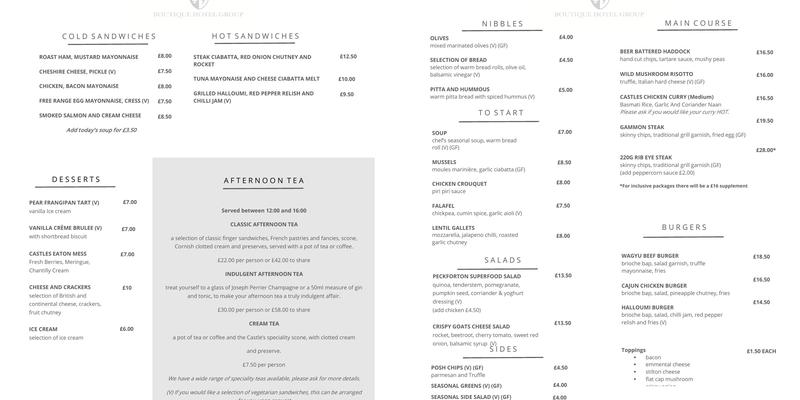 2010 Brasserie Menu