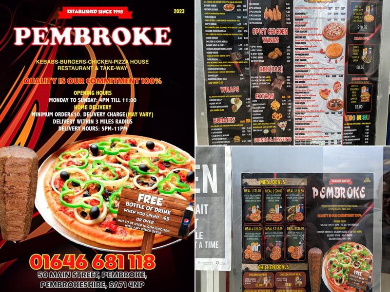 Pembroke Kebab House Menu