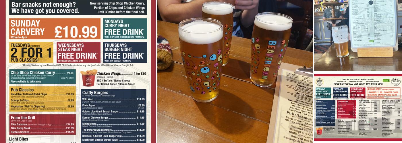 The Golden Lion - J W Bassett Pub Menu