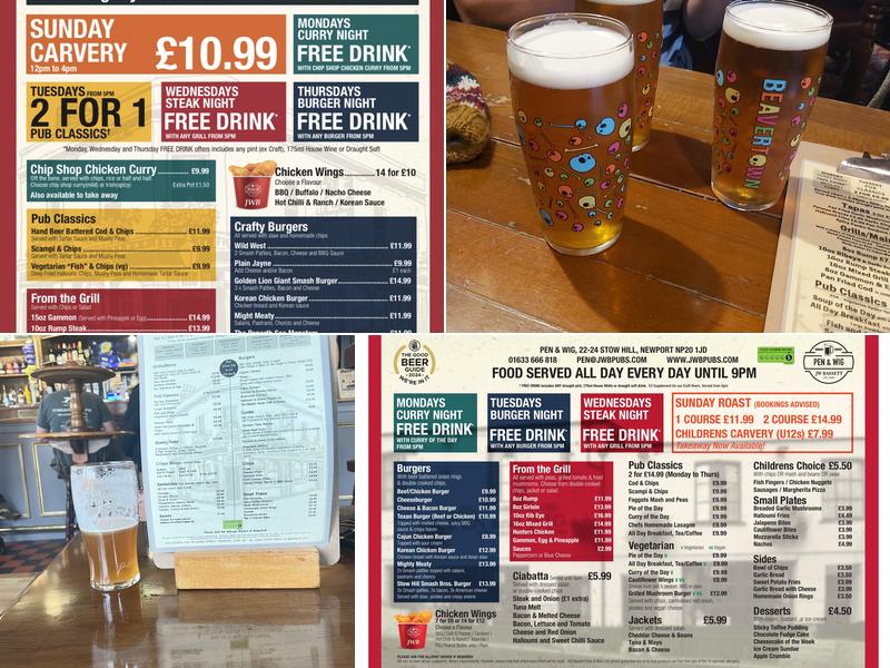 The Golden Lion - J W Bassett Pub Menu