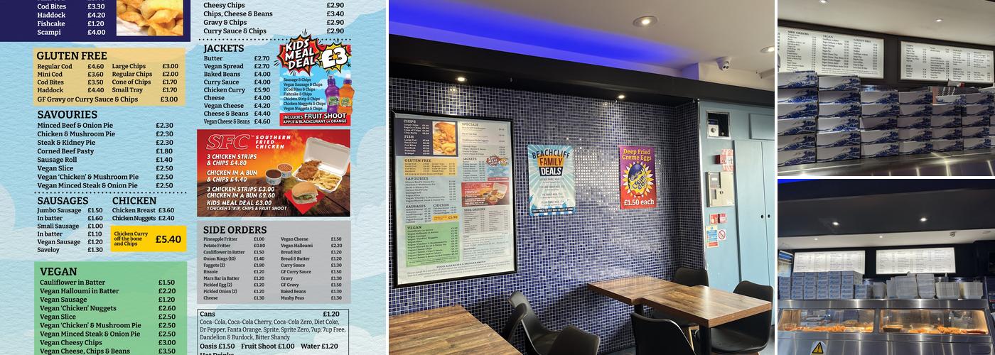 Beachcliff Fish and Chips Menu