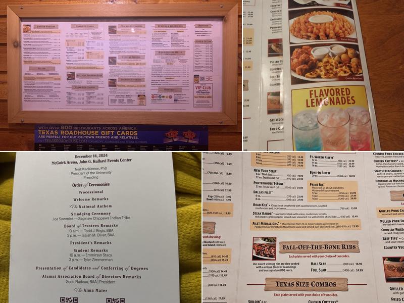 Texas Roadhouse Menu