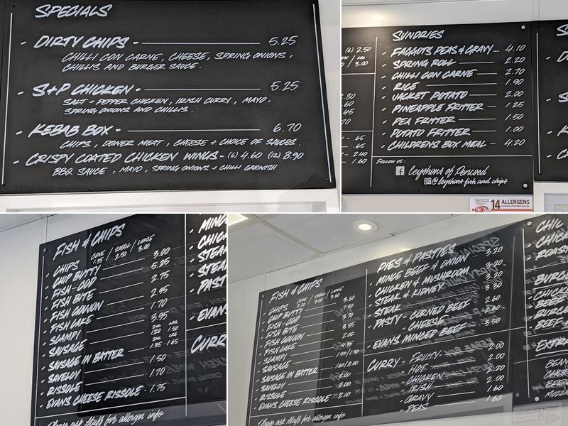 Leyshons of Pencoed Ltd Menu