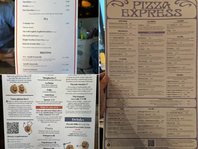 Pizza Express Menu