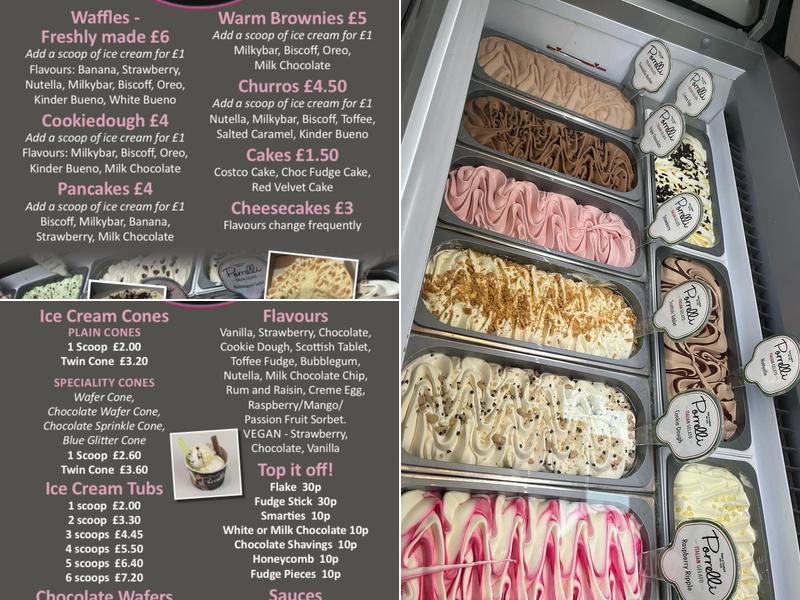 Pentland Sweets Menu