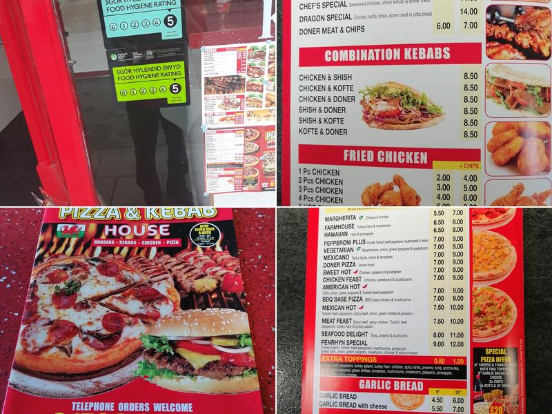Penrhyn Kebabs & Pizza Menu
