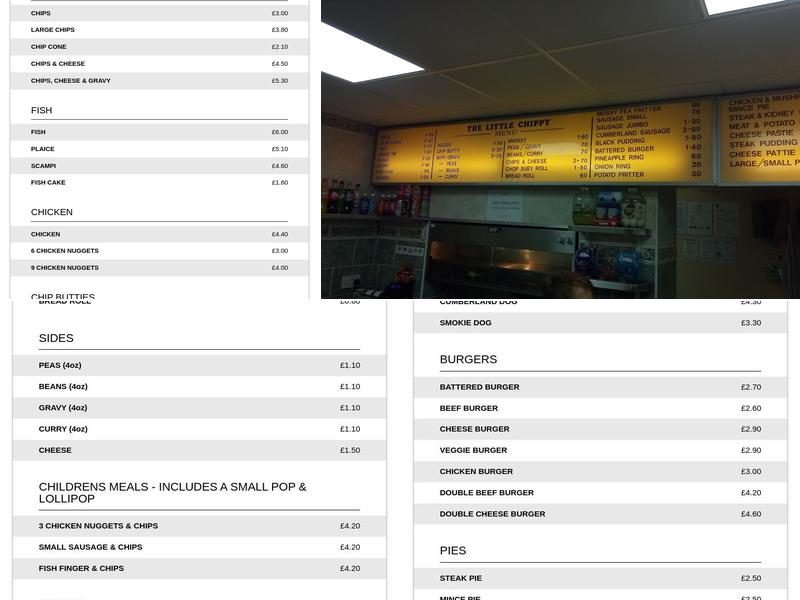 The Little Chippy Menu