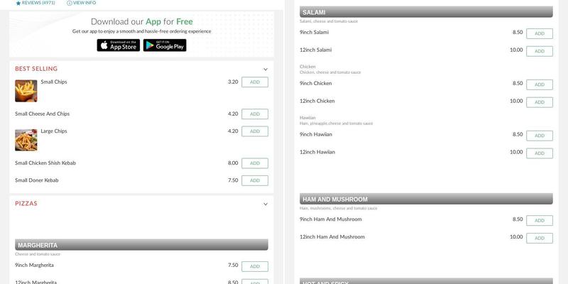 Alverton Kebab And Fried Chicken Menu