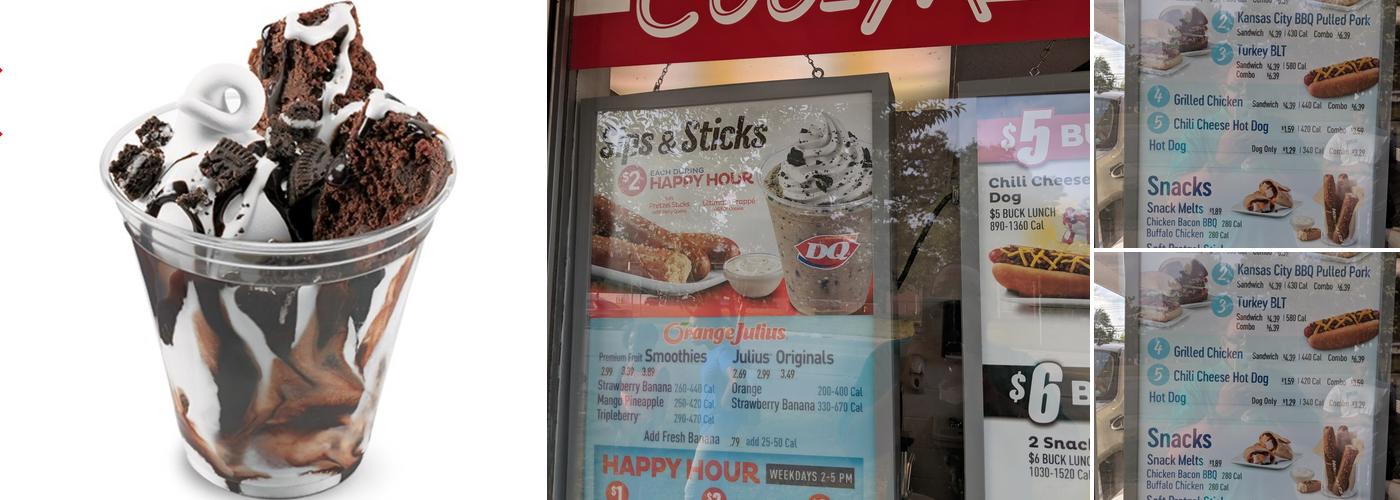 Dairy Queen Menu