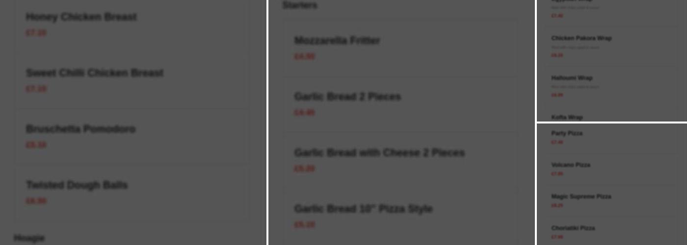 Masterchef Perth Menu