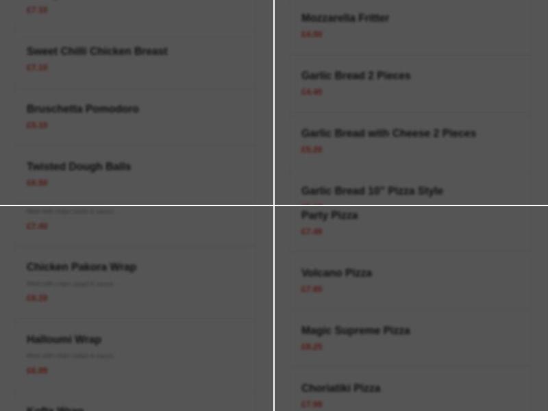 Masterchef Perth Menu