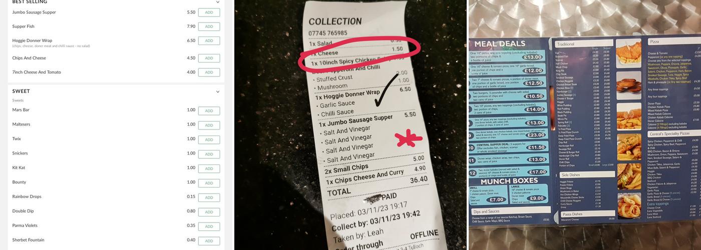 Franchou Fish & Chips Menu