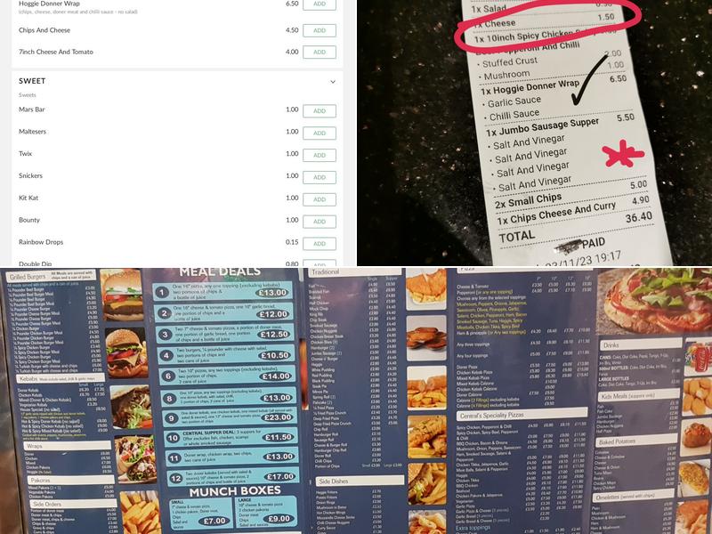 Franchou Fish & Chips Menu