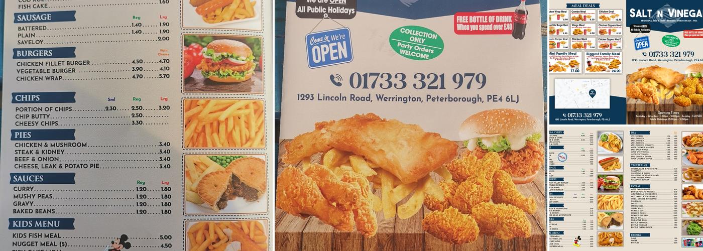 Salt N Vinegar Peterborough Menu