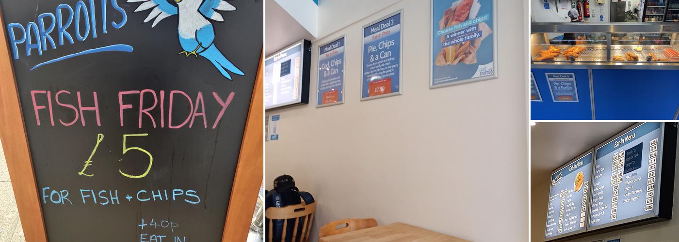 Parrotts Fish and Chips Menu