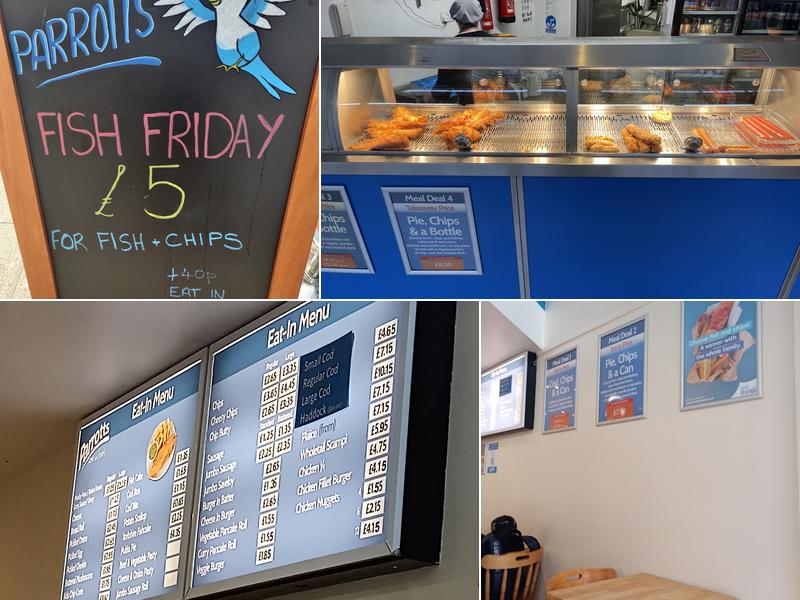Parrotts Fish and Chips Menu