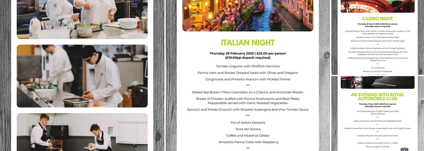 Parcs Restaurant Menu