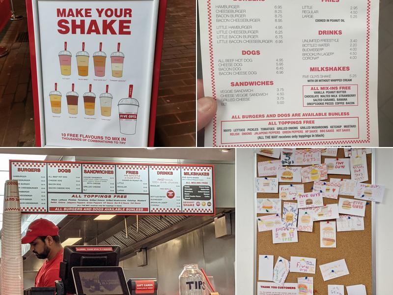 Five Guys Peterborough Menu