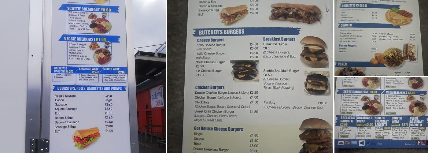 The Frying Scotsman Menu