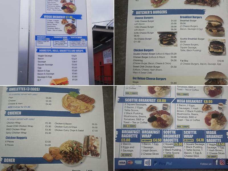 The Frying Scotsman Menu