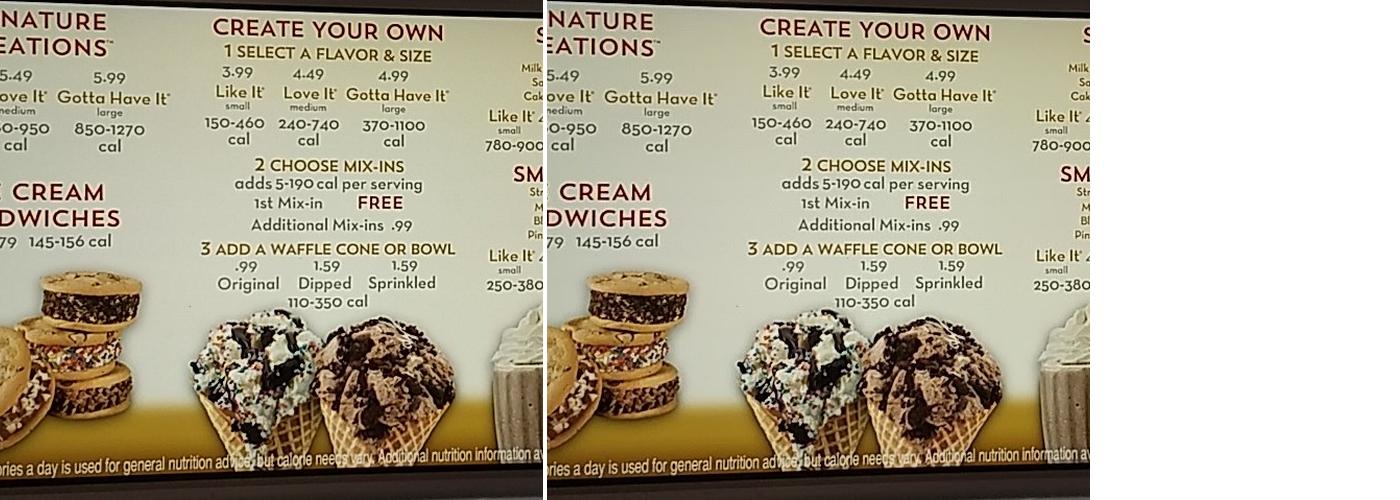 Cold Stone Creamery Menu