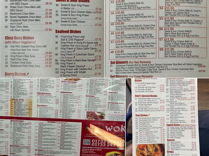 StarWok Menu