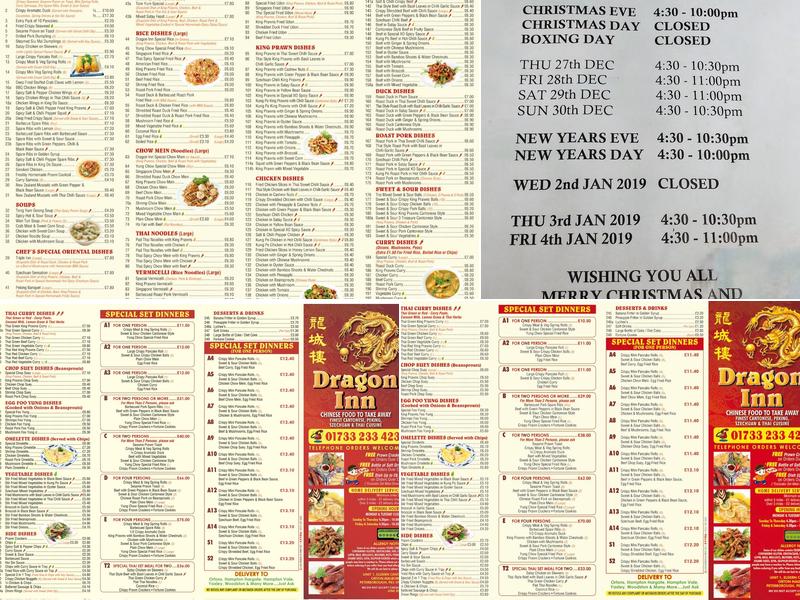 Dragon Inn Menu
