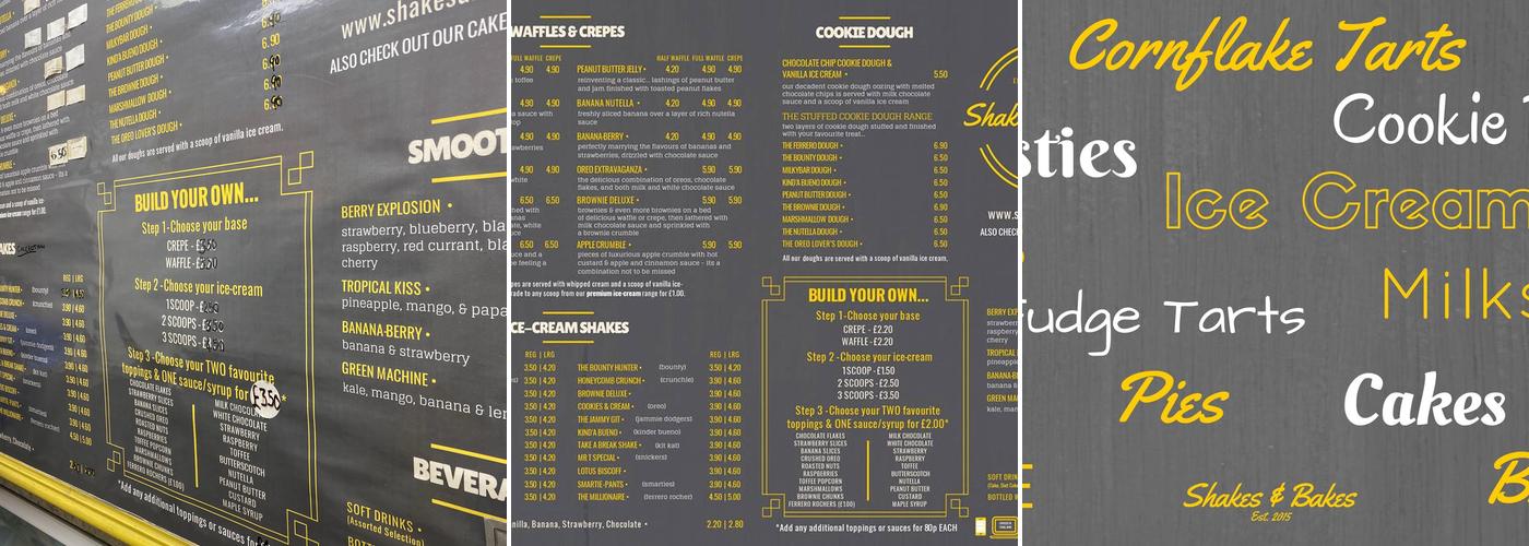 Shakes & Bakes - We Save You Save Menu