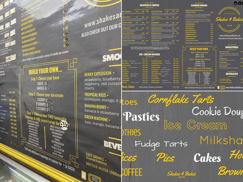 Shakes & Bakes - We Save You Save Menu