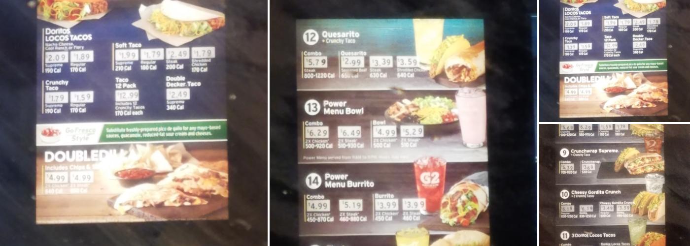 Taco Bell Menu
