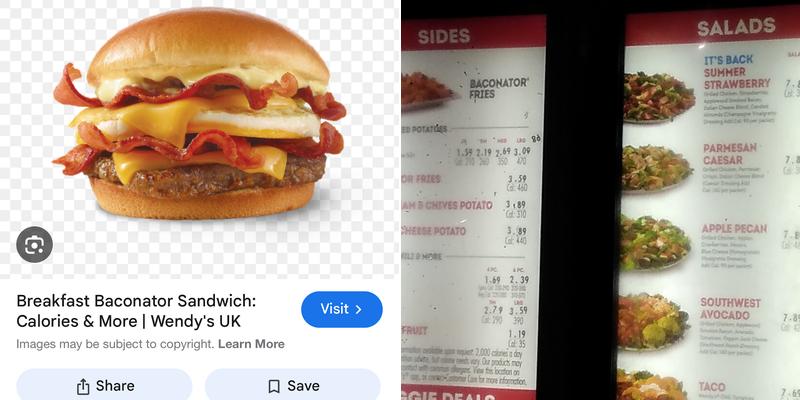 Wendy's Menu