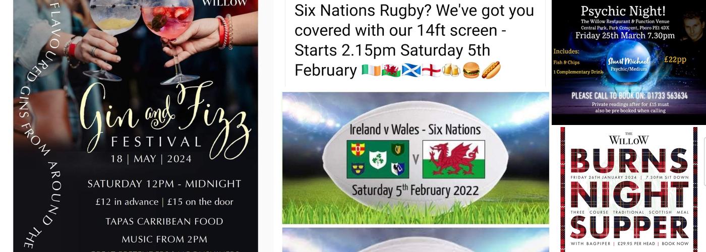 The Willow Cafe Bar, Restaurant and Function Venue Menu