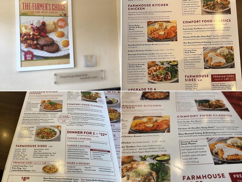 Bob Evans Menu