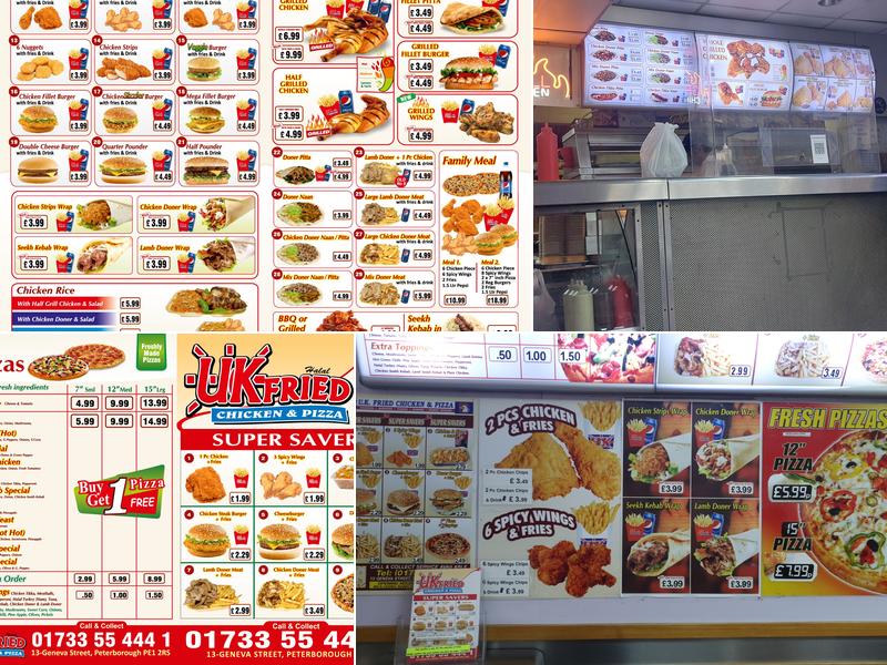 UK Fried Chicken & Pizza Menu