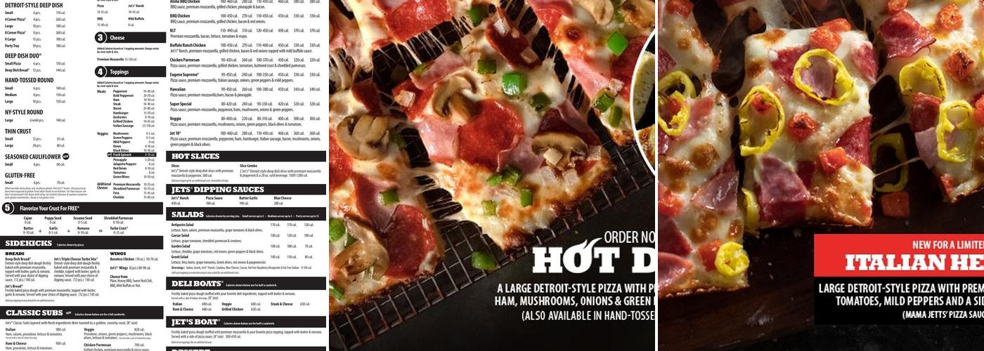 Jet's Pizza Menu