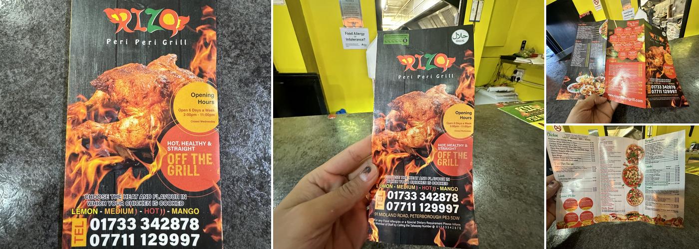 Rizq Peri Peri Grill Menu