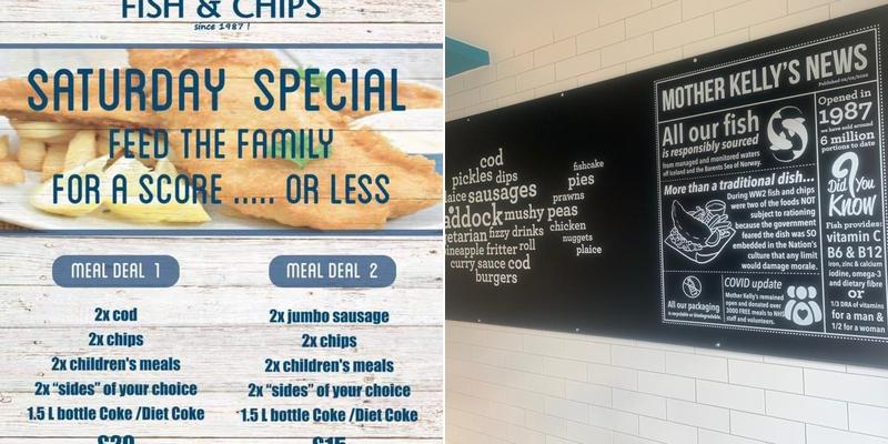 Mother Kelly’s Fish and Chips Petersfield Menu