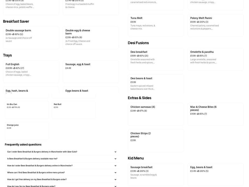 Blue Spice Wigan Menu