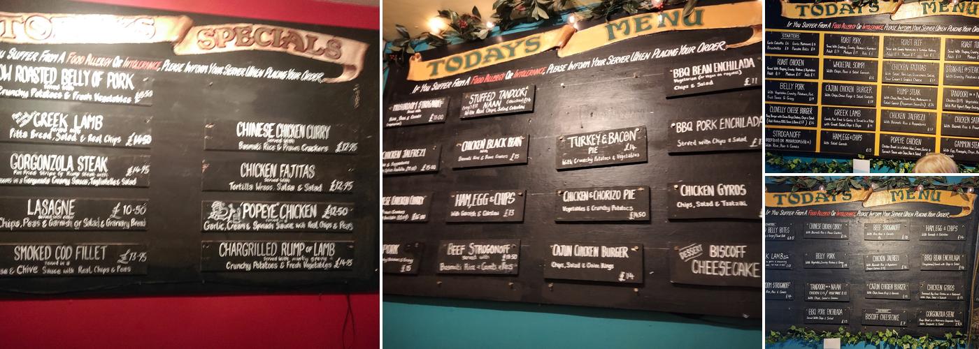 The Clovelly Bay Inn Menu