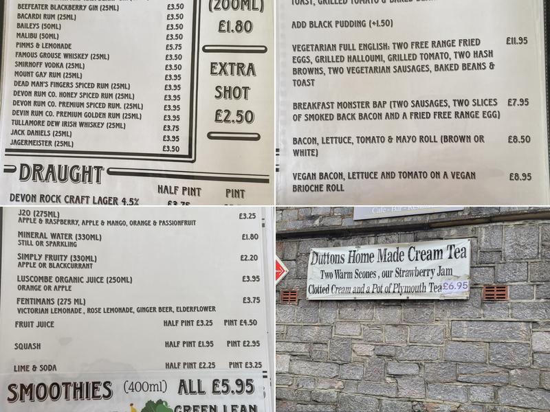 Duttons Menu