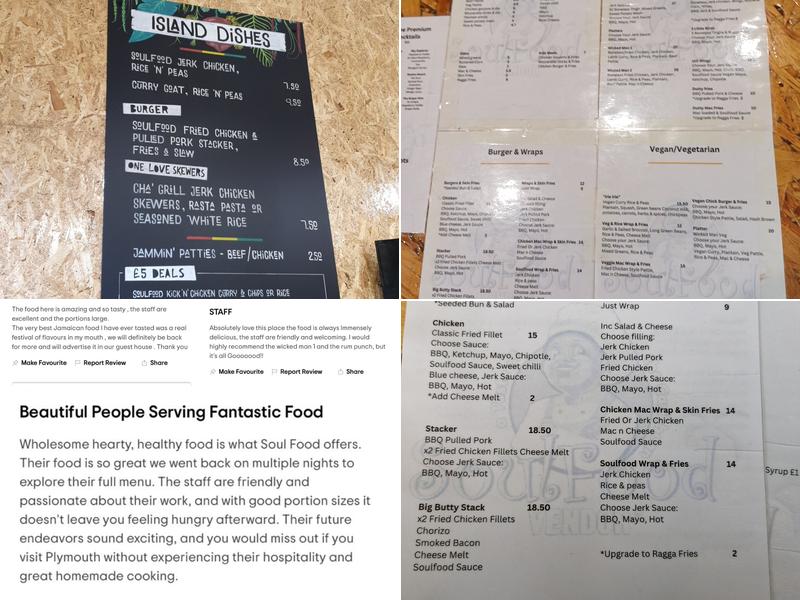 Soul Food Vendor Menu