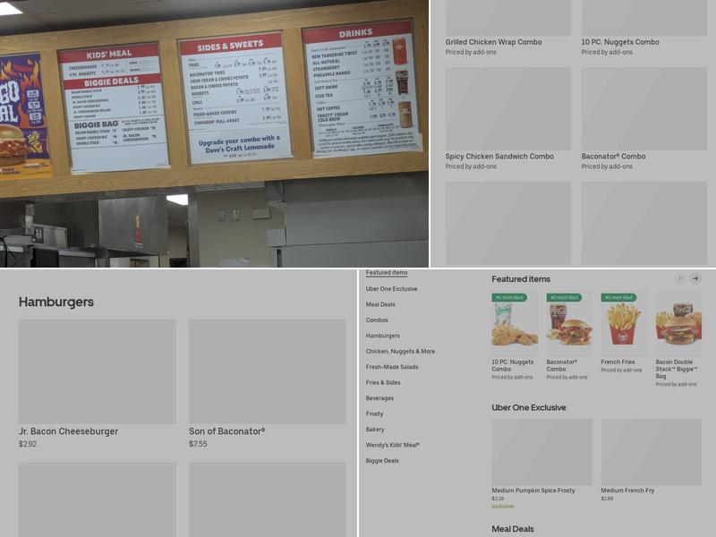Wendy's Menu
