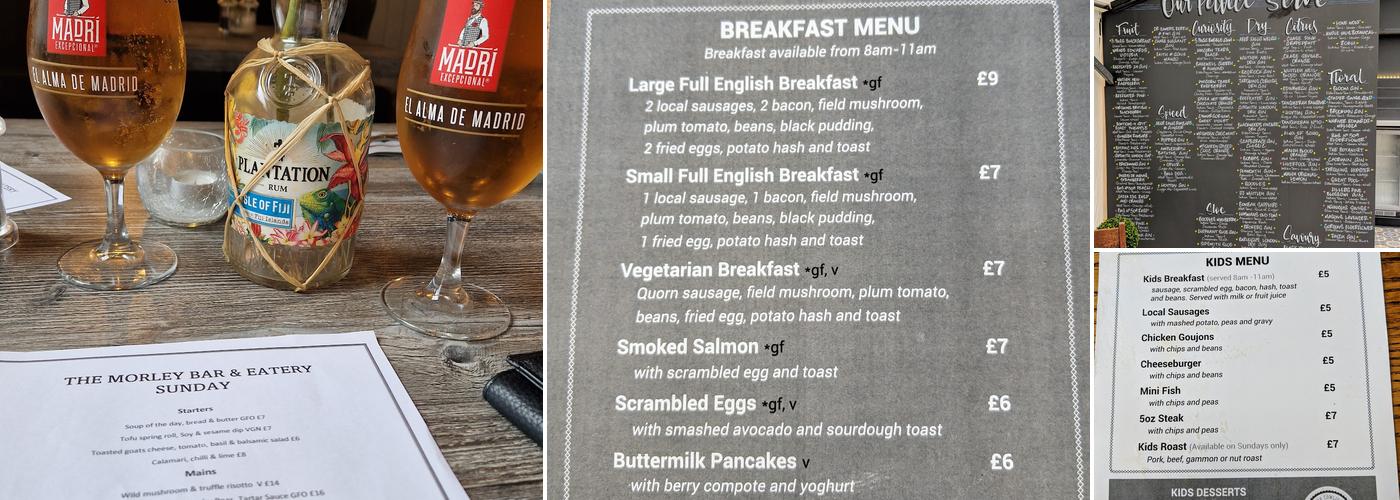 The Morley Bar & Eatery Menu