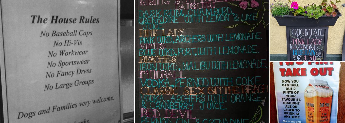 The Rising Sun Inn Menu