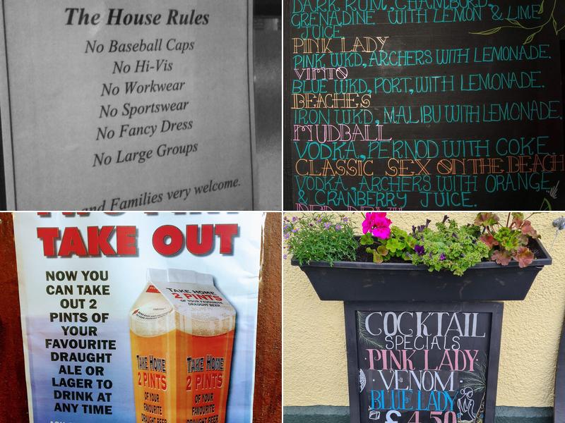 The Rising Sun Inn Menu