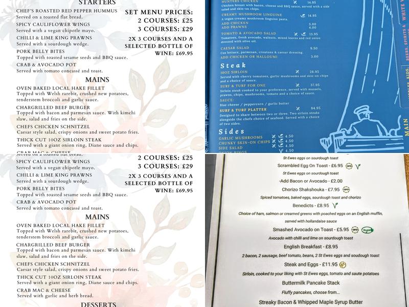 Pier Masters House Menu