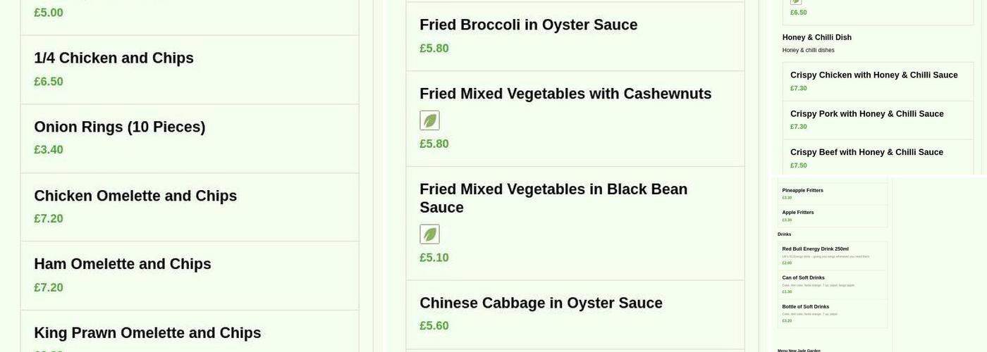 New Jade Garden Menu