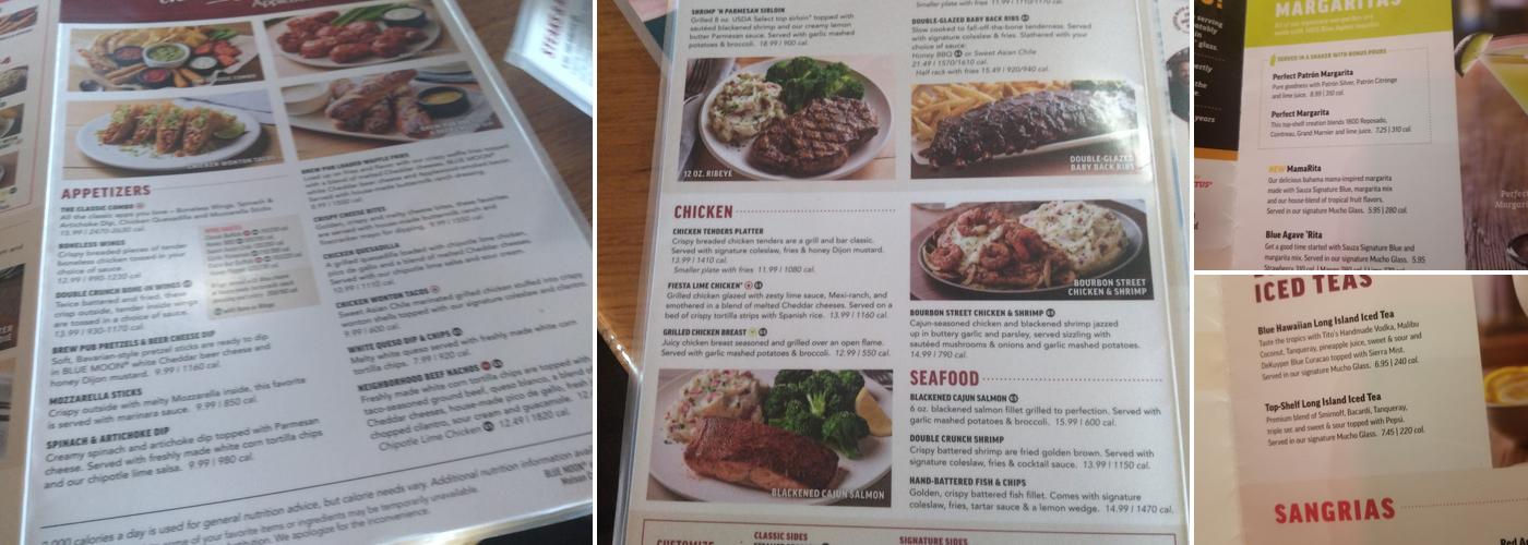 Applebee's Grill + Bar Menu