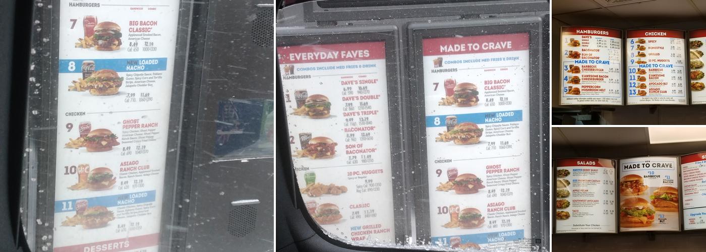 Wendy's Menu